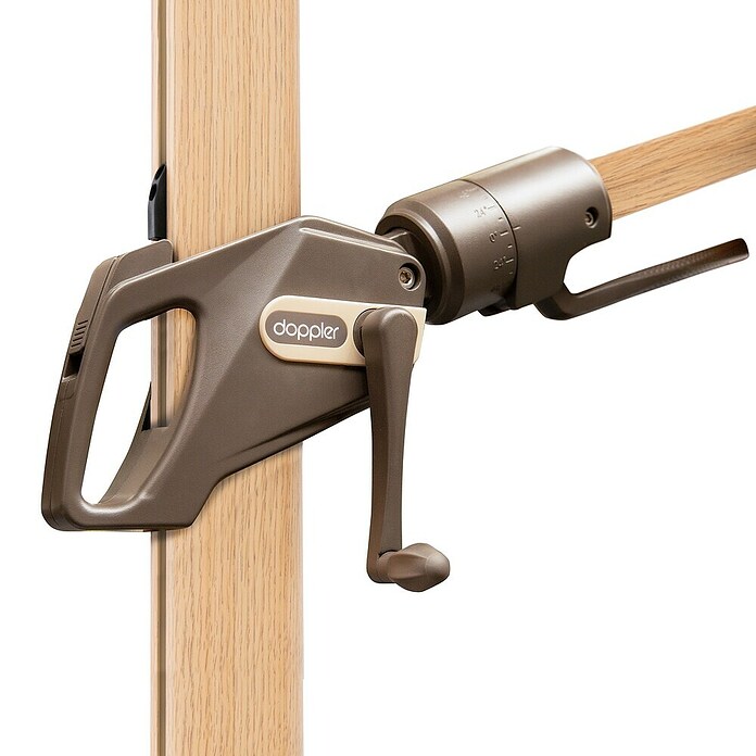 Doppler Alu Wood Ampelschirm Alu Wood AX Ultra (Natur, Bespannungsmaß (L x B): 300 x 220 cm) | BAUHAUS