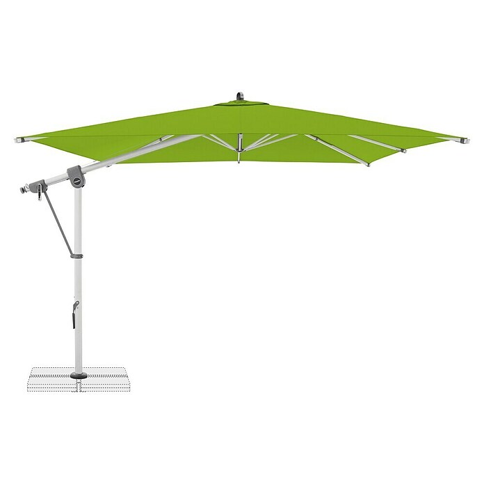 Doppler Expert Ampelschirm Expert (Smaragdgrün, Bespannungsmaß (L x B): 300 x 300 cm) | BAUHAUS