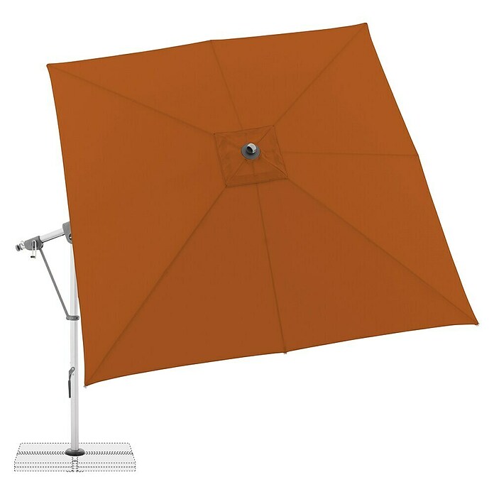 Doppler Expert Ampelschirm Expert (Terracotta, Bespannungsmaß (L x B): 300 x 300 cm) | BAUHAUS