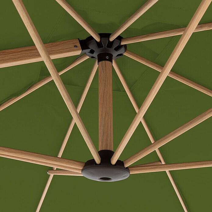 Doppler Alu Wood Ampelschirm Alu Wood AX Ultra (Natur, Bespannungsmaß (L x B): 300 x 220 cm) | BAUHAUS