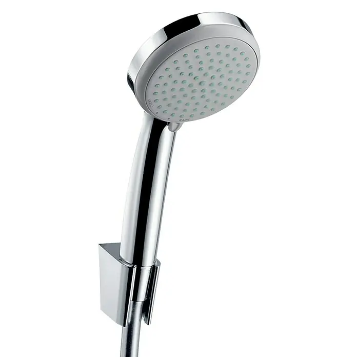 Hansgrohe Croma 100 Brause-Set Vario - Anzahl Funktionen: 4 Stk., Durchmesser Handbrause: 10 cm, Chrom - Glänzender, verchromter Duschkopf mit mehreren Strahlarten für ein luxuriöses Duscherlebnis.