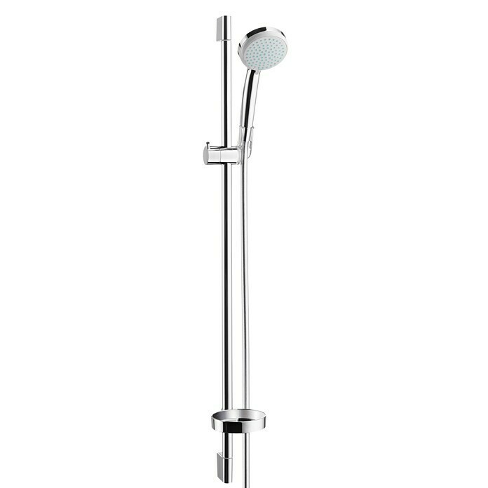 Hansgrohe Brausegarnitur Croma 100 VarioLochabstand: 91,5 cm, Art Strahl: Rain, Normalstrahl, Massagestrahl, Shampoostrahl, Chrom Front View