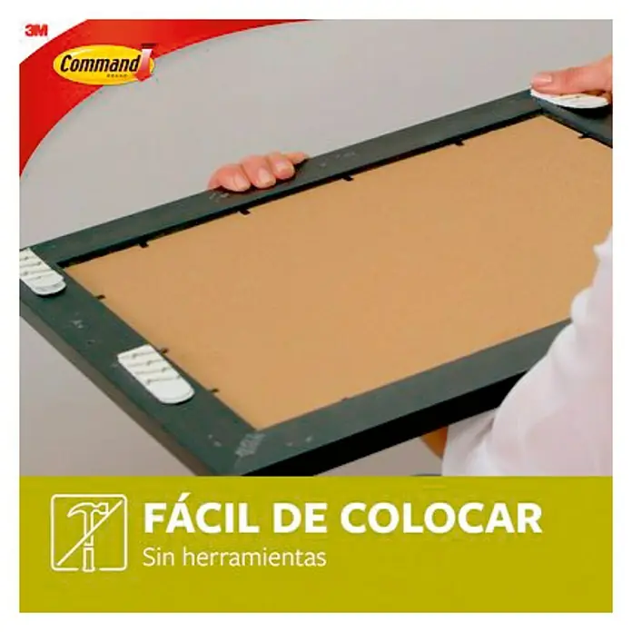 3M Command Cinta engomada 17207 - Blanco - Marco de fotos con tiras adhesivas Command para un montaje fácil, rápido y sin herramientas. Decoración de pared segura y sencilla.