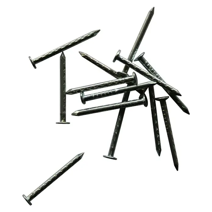 Staba Nagel - Durchmesser: 1,6 mm, Länge: 25 mm, 250 Stk. - Eine Nahaufnahme einer Gruppe von glänzenden, stählernen Nägeln, die auf einer weißen Oberfläche liegen.
