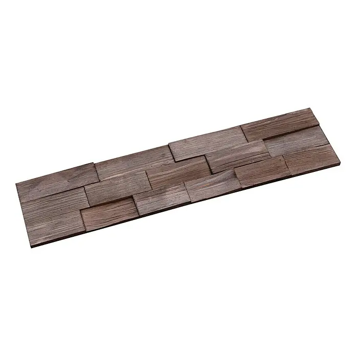 Wandpaneel Axen I - Kiefer, 780 x 190 mm, Stärke: 6 mm - 17 mm, 0,59 m² - Braune Holzpaneele für eine rustikale Wandgestaltung. Die 3D-Optik verleiht jedem Raum Wärme und Charakter.\n