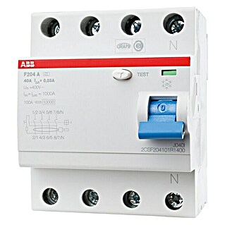ABB System pro M compact FI-Schalter F204 A-40/0.03 (40 A, Typ A, 30 mA, Polanzahl: 4)