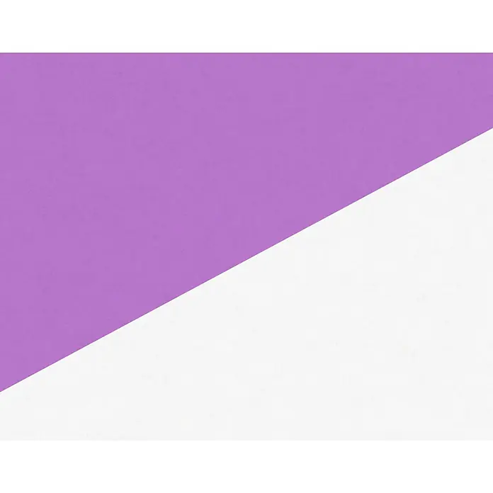 Atlantis Vliestapete Glattvlies Basic XXL Mega - Weiß, Uni, 50 x 0,75 m - Abstraktes Bild mit einer Diagonale, die eine violette und eine weiße Fläche trennt und einen modernen, minimalistischen Look erzeugt.