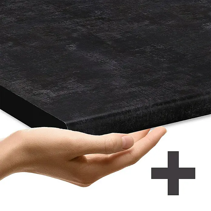 Vicco Schrankküche R-Line Edelgrau, AP Anthrazit - Edelgrau, Unterschrank 60 cm, AP Anthrazit