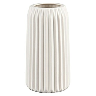 Vase Ruffle (Ø x H: 10,5 x 20 cm, Keramik, Weiß)