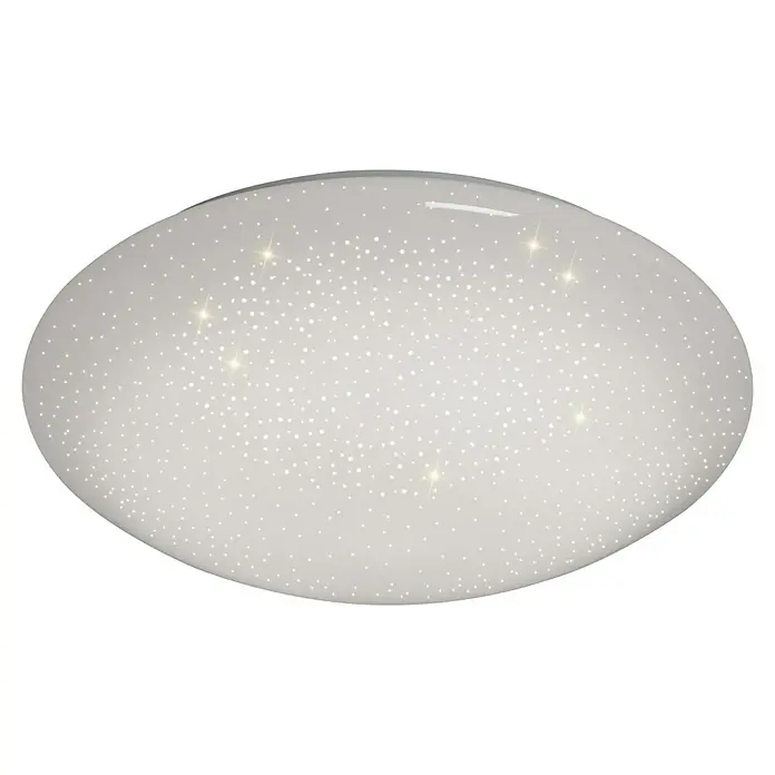 Just Light LED-Deckenleuchte Skyler - 8 W, Weiß, Warmweiß, Durchmesser: 250 mm - Eine moderne Deckenleuchte mit einem sternförmigen Muster, die ein sanftes, stimmungsvolles Licht erzeugt. Ideal für Schlaf- oder Kinderzimmer.
