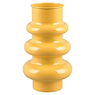 Vase Hoop (Ø x H: 17 x 30 cm, Metall, Gelb)