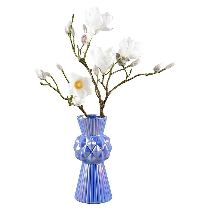 Vase Voro (Ø x H: 13 x 28,5 cm, Keramik, Blau) | BAUHAUS