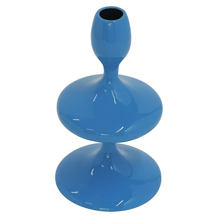 Kerzenhalter Laureen (Ø x H: 11 x 19,5 cm, Blau, Metall) | BAUHAUS