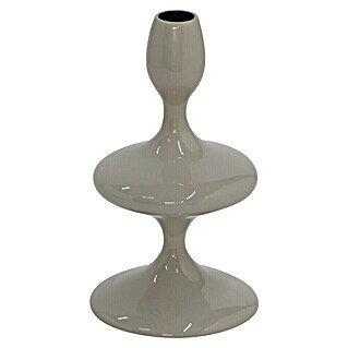 Kerzenhalter Laureen (Ø x H: 11 x 19,5 cm, Grau, Metall)
