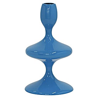 Kerzenhalter Laureen (Ø x H: 11 x 19,5 cm, Blau, Metall)