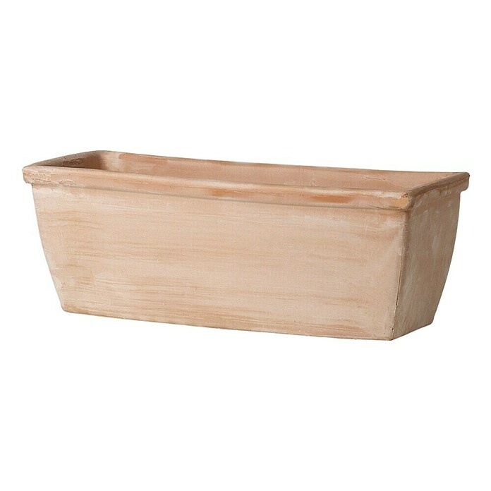Deroma White Garden Pflanzkasten Roma Liscia (Terracotta, 54 x 22 x 19,2 cm, Tonweiß)