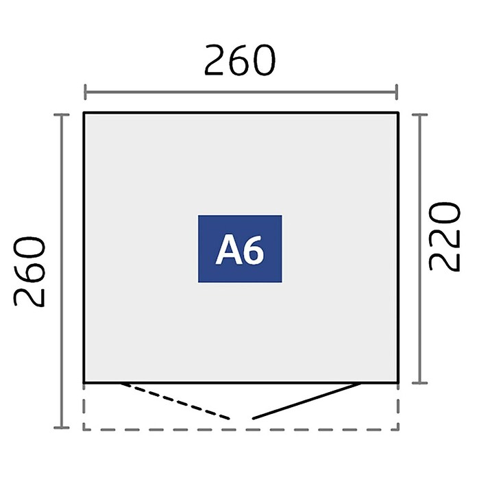 Biohort AvantGarde Gerätehaus Eco A6 (Außenmaß inkl. Dachüberstand (B x T): 260 x 260 cm, Dunkelgrau Metallic, Doppeltür, Stahl) | BAUHAUS