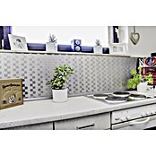 Zelfklevend mozaïek SAM 4MM87 (30,5 x 30,5 cm, Metaal, Zilver)