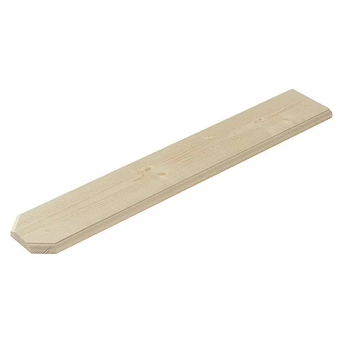 Balkonbrett - Fichte/Tanne, 840 x 140 x 20 mm, Gerade, 5 Stk. - Holzbrett mit abgeschrägter Spitze, ideal für Gartenprojekte oder als Bastelmaterial. Natürliche Holzmaserung sorgt für rustikalen Charme.