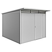 Biohort AvantGarde Gerätehaus Eco A7 (Außenmaß inkl. Dachüberstand (B x T): 260 x 300 cm, Silber Metallic, Einzeltür, Stahl) | BAUHAUS