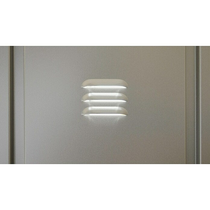 Biohort Romeo Gerätehaus Gr. L High (Außenmaß inkl. Dachüberstand (B x T): 132 x 87 cm, Stahl, Silber‑Metallic) | BAUHAUS