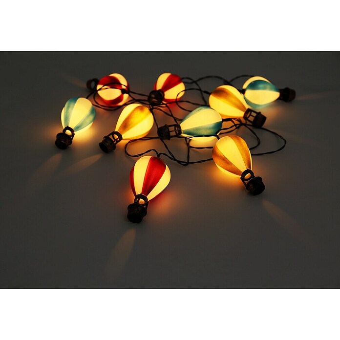 Globo LED-Solar-Lichterkette Heißluftballons (Länge: 390 cm, Außen, Warmweiß) | BAUHAUS