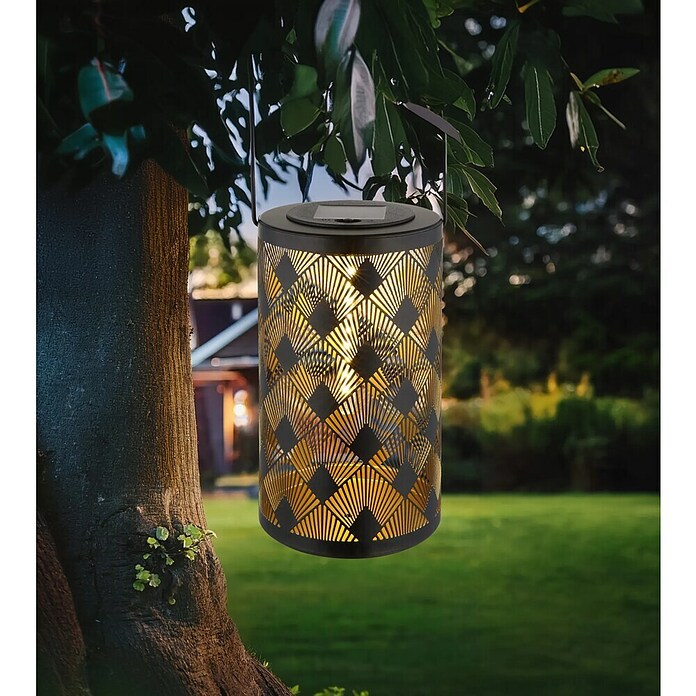 Globo Metalen lantaarn (Ø x h: 12 x 32,5 cm, Zwart) | BAUHAUS