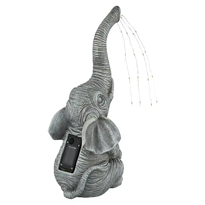 Globo Solar-Dekoleuchte Elefant - L x B x H: 13,5 x 13 x 32,5 cm - Dekorative Elefantenfigur mit Solarleuchten. Ein schönes Deko-Element für den Garten oder die Terrasse, das abends stimmungsvolles Licht spendet.