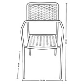 Silla de jardín Spire (L x An x Al: 58 x 52 x 84 cm, Marrón, Ratán sintético/Acero) | BAUHAUS