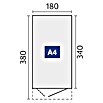 Biohort AvantGarde Gerätehaus Eco A4 (Außenmaß inkl. Dachüberstand (B x T): 180 x 380 cm, Silber Metallic, Einzeltür, Stahl) | BAUHAUS