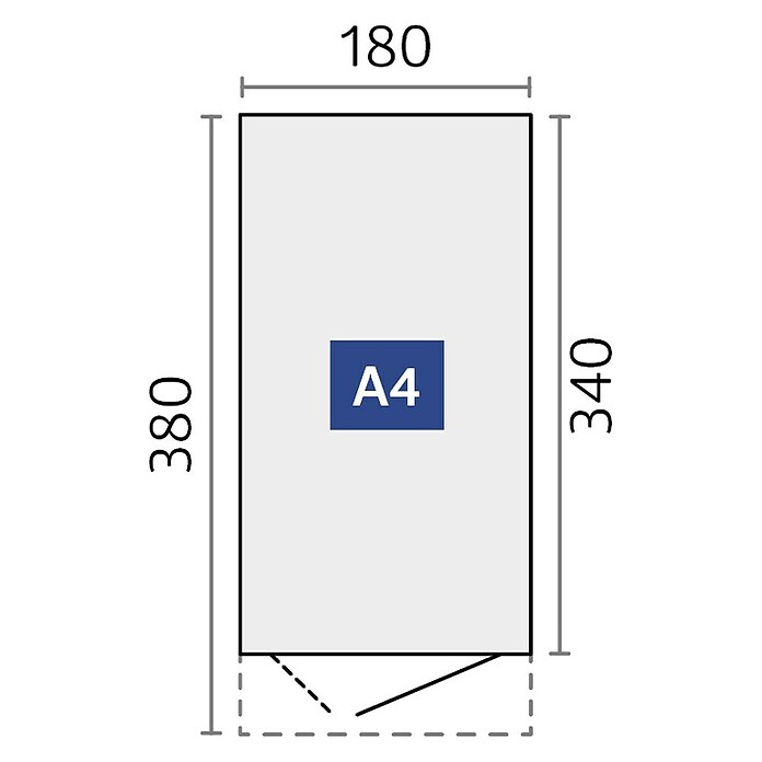 Biohort AvantGarde Gerätehaus Eco A4 (Außenmaß inkl. Dachüberstand (B x T): 180 x 380 cm, Silber Metallic, Einzeltür, Stahl) | BAUHAUS
