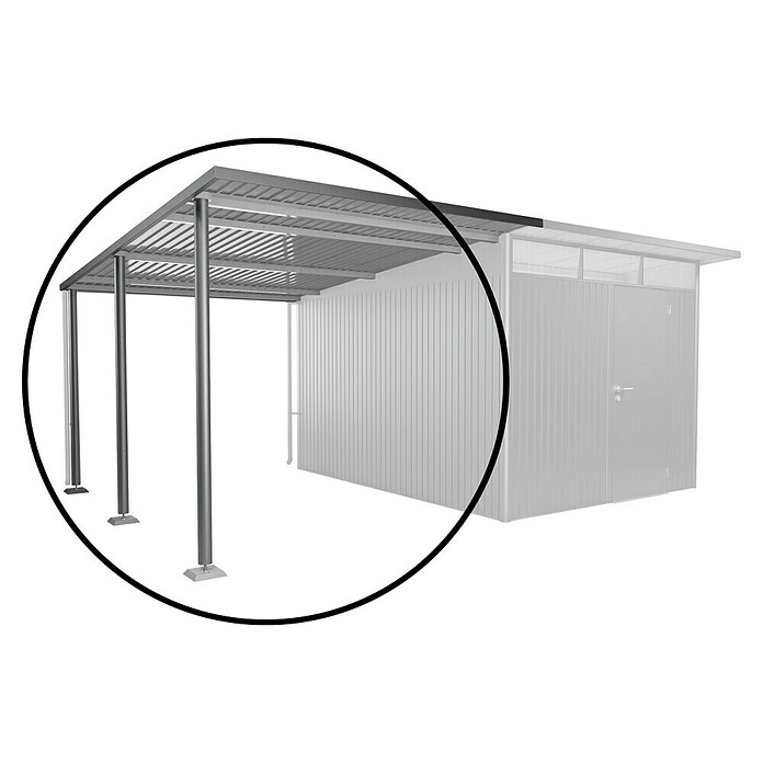 Biohort AvantGarde Seitendach Gr. L (Passend für: Biohort Gerätehaus AvantGarde A4, A8, Qurazgrau Metallic, Stahl) | BAUHAUS