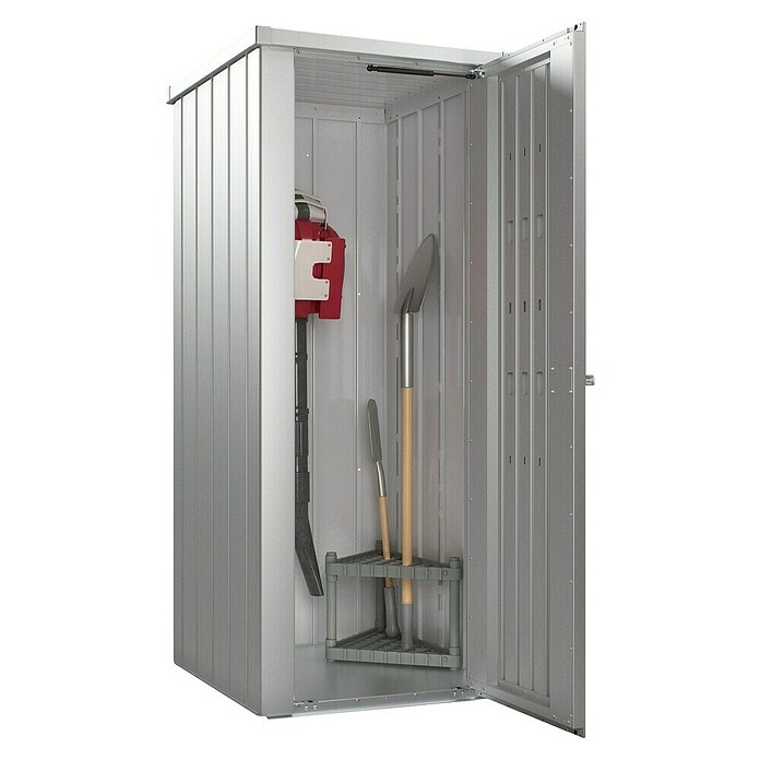 Biohort Julia Geräteschrank L High (Außenbreite inkl. Dachüberstand: 78 cm, Außentiefe inkl. Dachüberstand: 87 cm, Stahl, Silber Metallic) | BAUHAUS