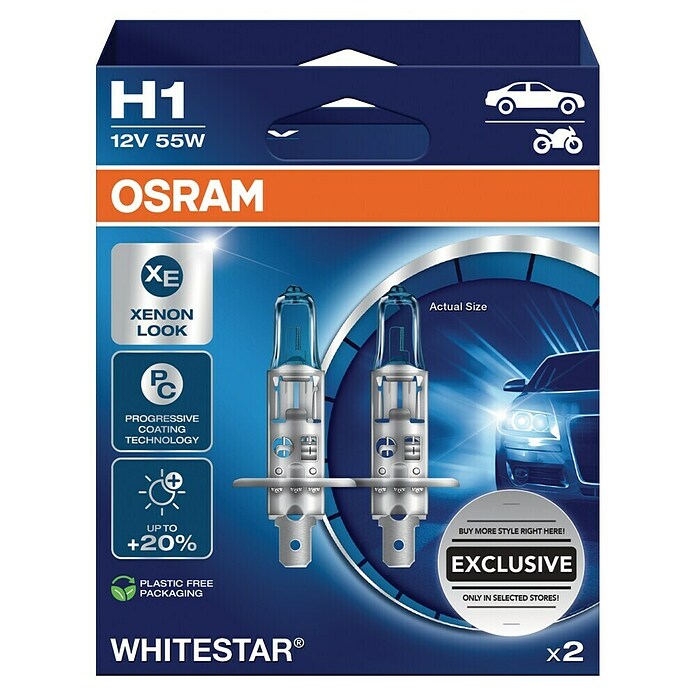 Osram Hauptscheinwerfer-Lampen White Star (H1, 2 Stk.) | BAUHAUS