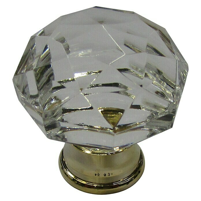 Tirador/tiradores (Diámetro: 35 mm, Sal de cristal, Facetado)