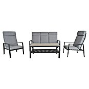Sunfun Komplet lounge pohištva Comfy  (4 -del., Aluminij, Siva) | 8303 - Loungeset | ICAE - Sommermöbel Loungemöbel | ICA - Sommermöbel | IC - Freizeit im Garten | I - Stadtgarten | BAUHAUS