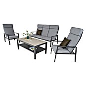 Sunfun Komplet lounge pohištva Comfy  (4 -del., Aluminij, Siva) | 8303 - Loungeset | ICAE - Sommermöbel Loungemöbel | ICA - Sommermöbel | IC - Freizeit im Garten | I - Stadtgarten | BAUHAUS