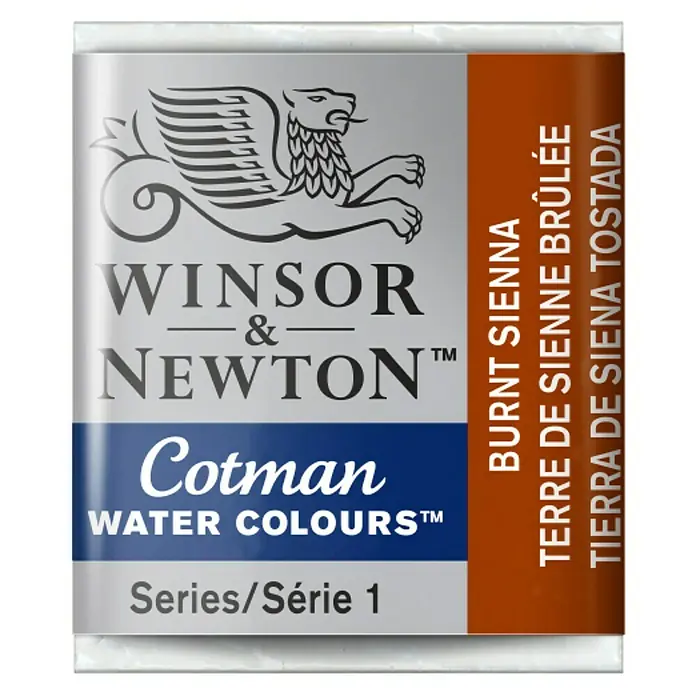 Winsor & Newton Cotman Aquarellfarbe - Siena gebrannt, Topf - Winsor & Newton Cotman Aquarellfarbe, Serie 1, Farbton "Gebrannte Siena".