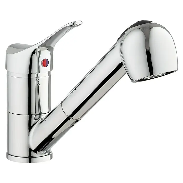 Camargue Spültischarmatur Attica -  - Glänzender Chrom-Küchenarmatur mit herausziehbarer Brause, ideal für moderne Küchen. Das Design vereint Funktionalität mit Eleganz.