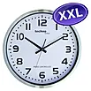 TCM Tchibo Funk Wanduhr LC-Display Weiß