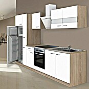 Respekta Composición de cocina (Ancho: 300 cm, Con dispositivos eléctricos, Blanco)