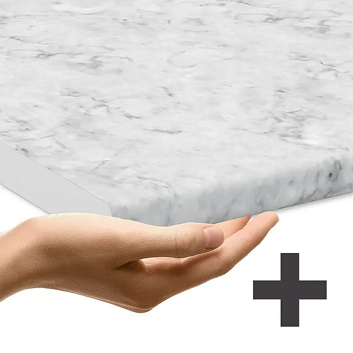 Vicco Schrankküche R-Line Edelgrau AP Marmor - Edelgrau, Unterschrank 60 cm, AP Marmor