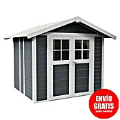 Grosfillex Caseta para jardín Deco (Medidas ext. (An x Pr): 295 x 261 cm, Plástico, Gris oscuro, 4,9 m²) | BAUHAUS
