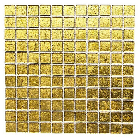 Mosaikfliese Quadrat Crystal Uni CM 4GO10 (Gold)