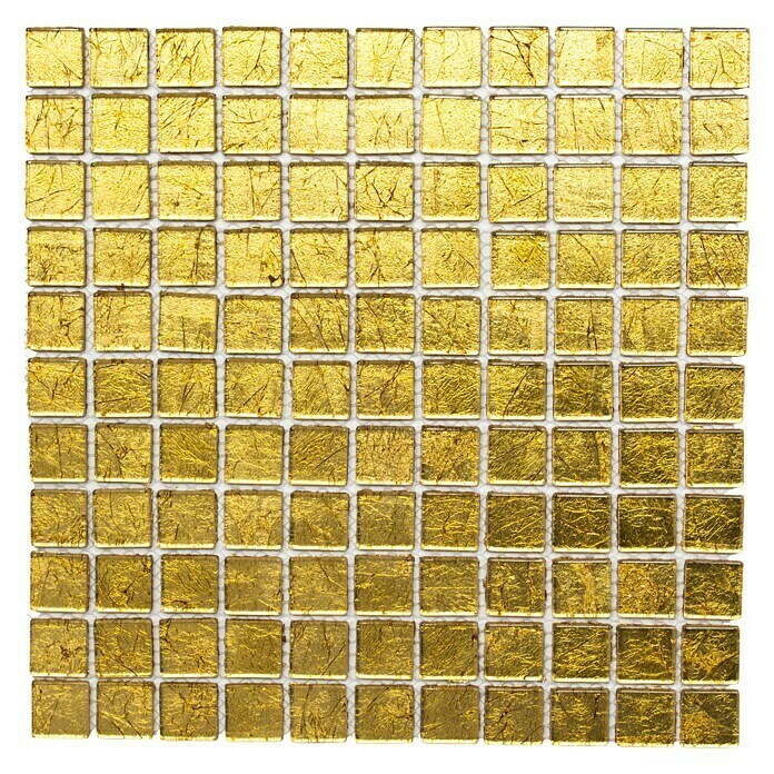 Mosaikfliese Quadrat Crystal Uni CM 4GO1030 x 30 cm, Gold, Glänzend Unknown