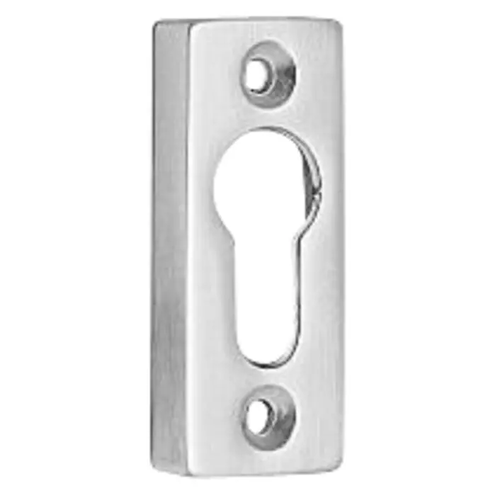 Portaferm Schlüsselschild - Profilzylinder, Silber - Türbeschlag aus Metall mit Schlüsselloch und Schraubenlöchern für sichere Befestigung.