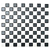Mosaikfliese Quadrat AT 149 (32,6 x 30,2 cm, Schwarz/Weiß, Matt)