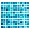 Mosaikfliese Quadrat Crystal CM 4285 (32,7 x 30,2 cm, Blau, Glänzend)