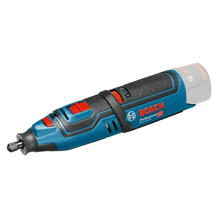 Bosch Professional Akku-Multifunktionswerkzeug GRO 12V-35 - 12 V, Leerlaufdrehzahl: 5.000 U/min - 35.000 U/min - Akku-Multifunktionswerkzeug GRO 12V-35 von Bosch Professional, ideal zum Schleifen, Polieren und Gravieren. Kompaktes und leistungsstarkes Gerät.