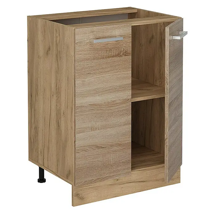 Vicco Schrankküche R-Line Sonoma AP Marmor - Sonoma, Unterschrank 60 cm, AP Marmor